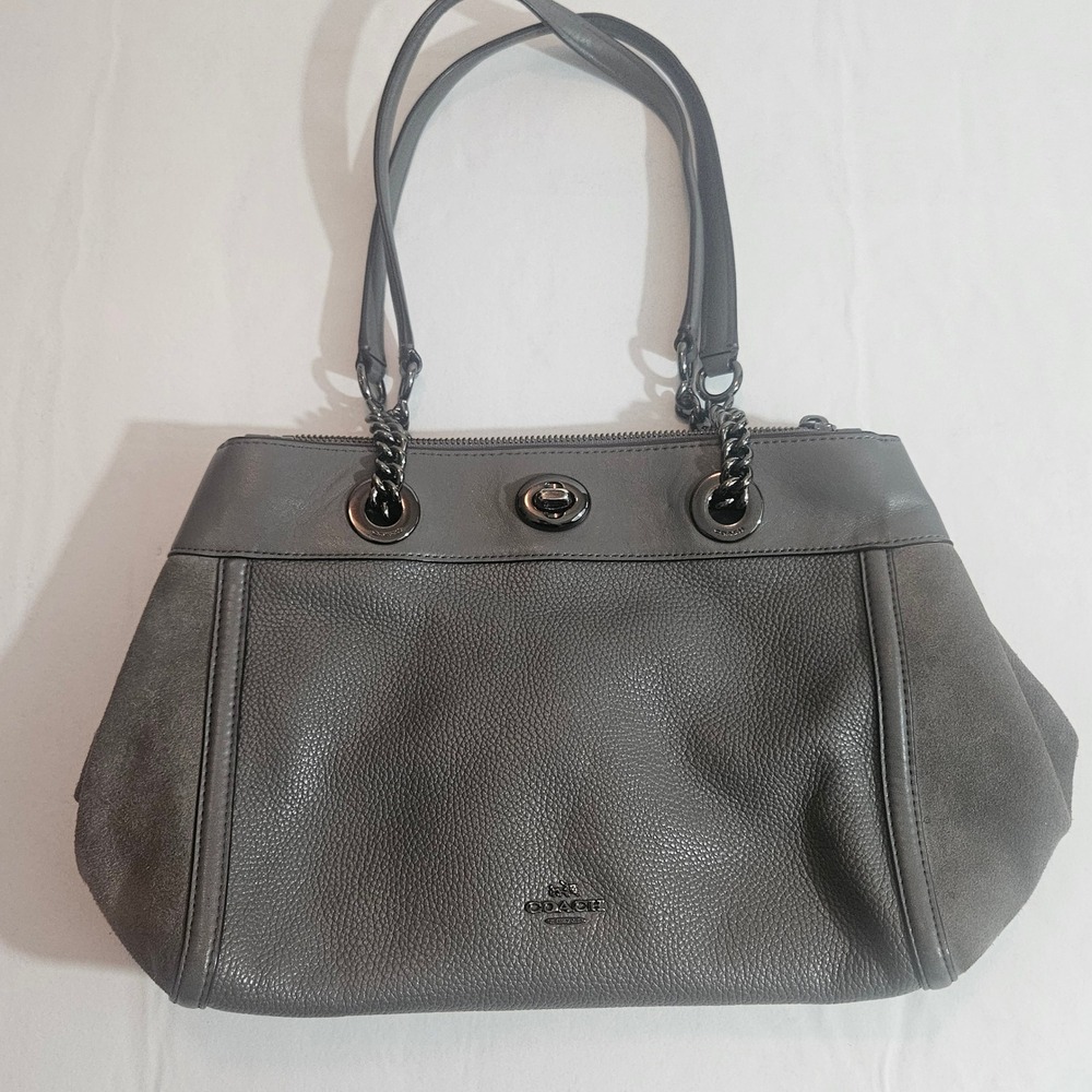 Coach Turnlock Edie Carryall Shoulder Bag~EUC